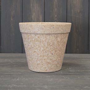 Earthy Oatmeal Flower Pot (15cm) detail page